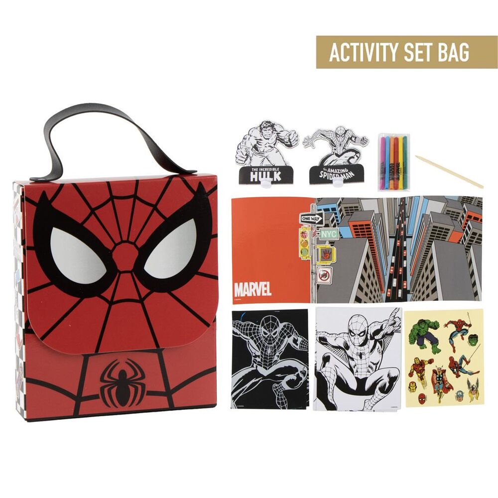 Mochila set coloreable Spiderman Marvel