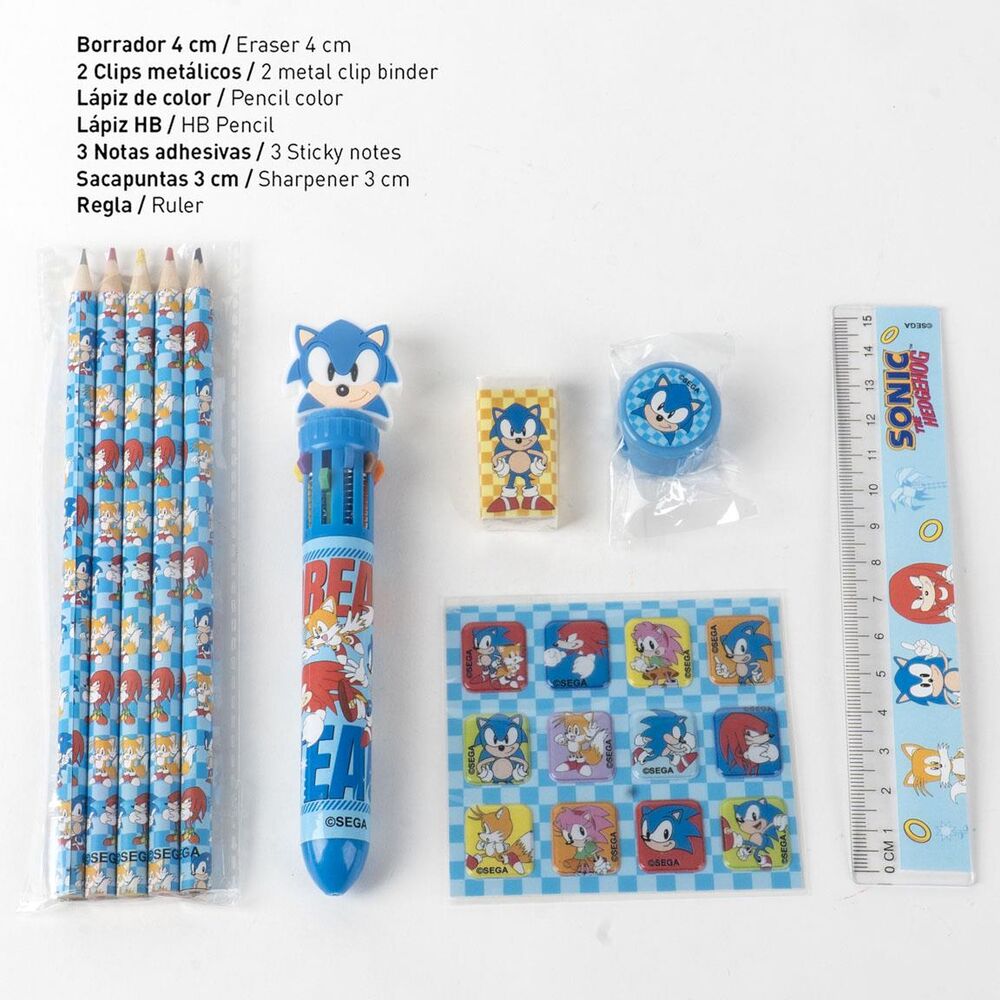 Set papeleria Sonic the Hedgehog