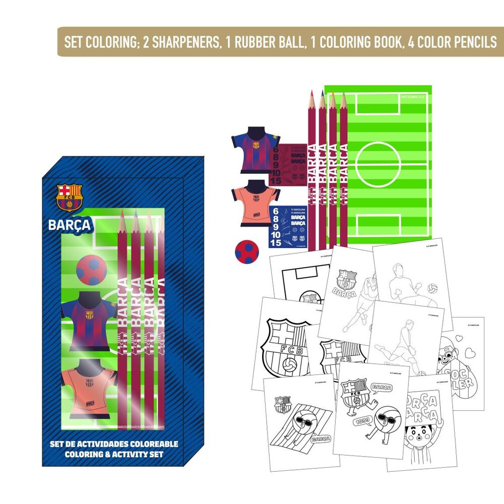 Set papeleria coloreable F.C. Barcelona
