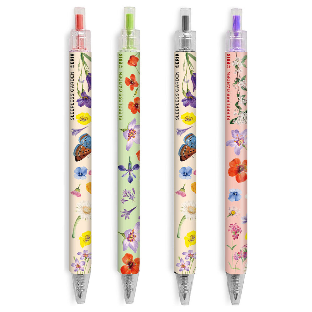 Set 4 boligrafos Sleepless Garden