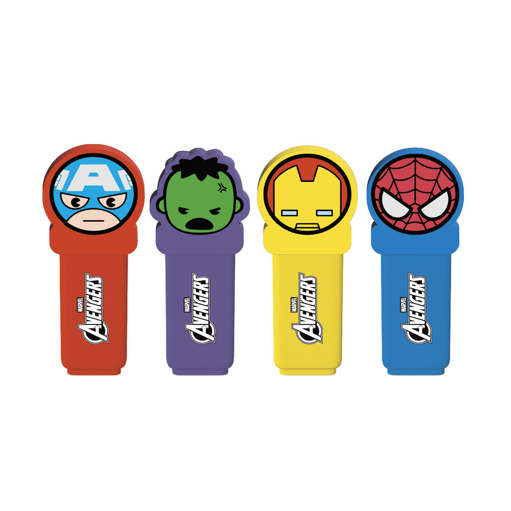 Set 4 subrayadores topper Vengadores Avengers Marvel