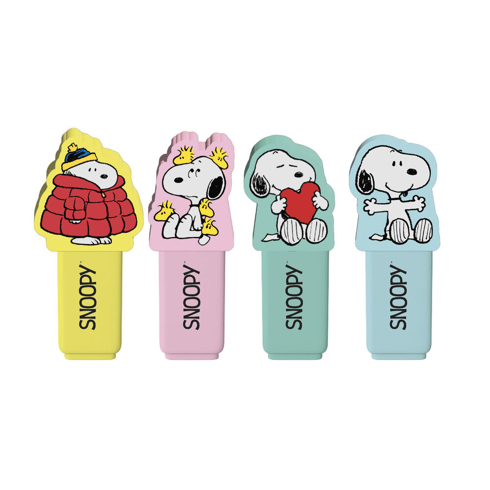 Set 4 subrayadores topper Snoopy