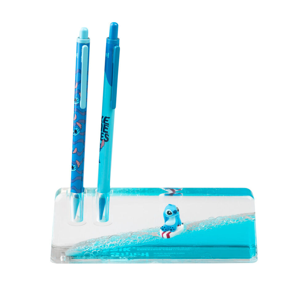 Base acrilica + lapiz y boligrafo Stitch Disney