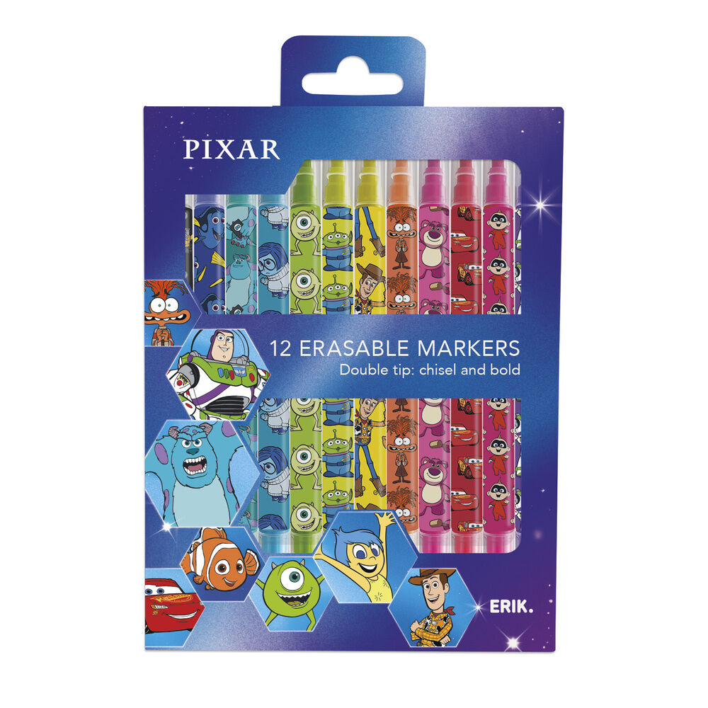 Set 12 rotuladores borrables Disney Pixar