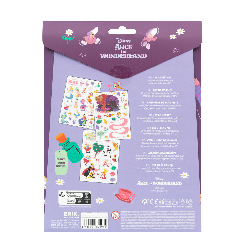 Set imanes troquelados Alicia en el Pais de las Maravillas Disney
