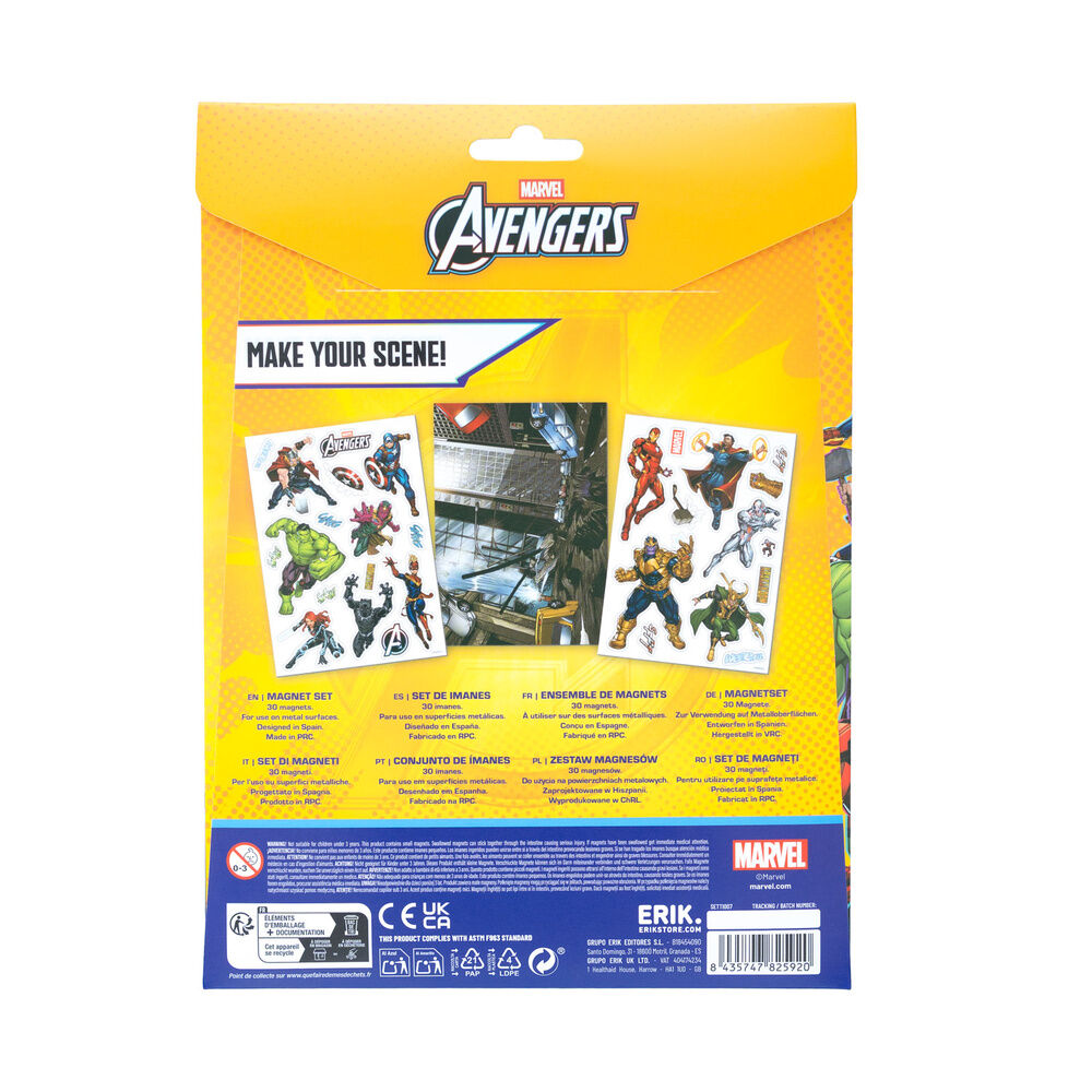 Set imanes troquelados Vengadores Avengers Marvel
