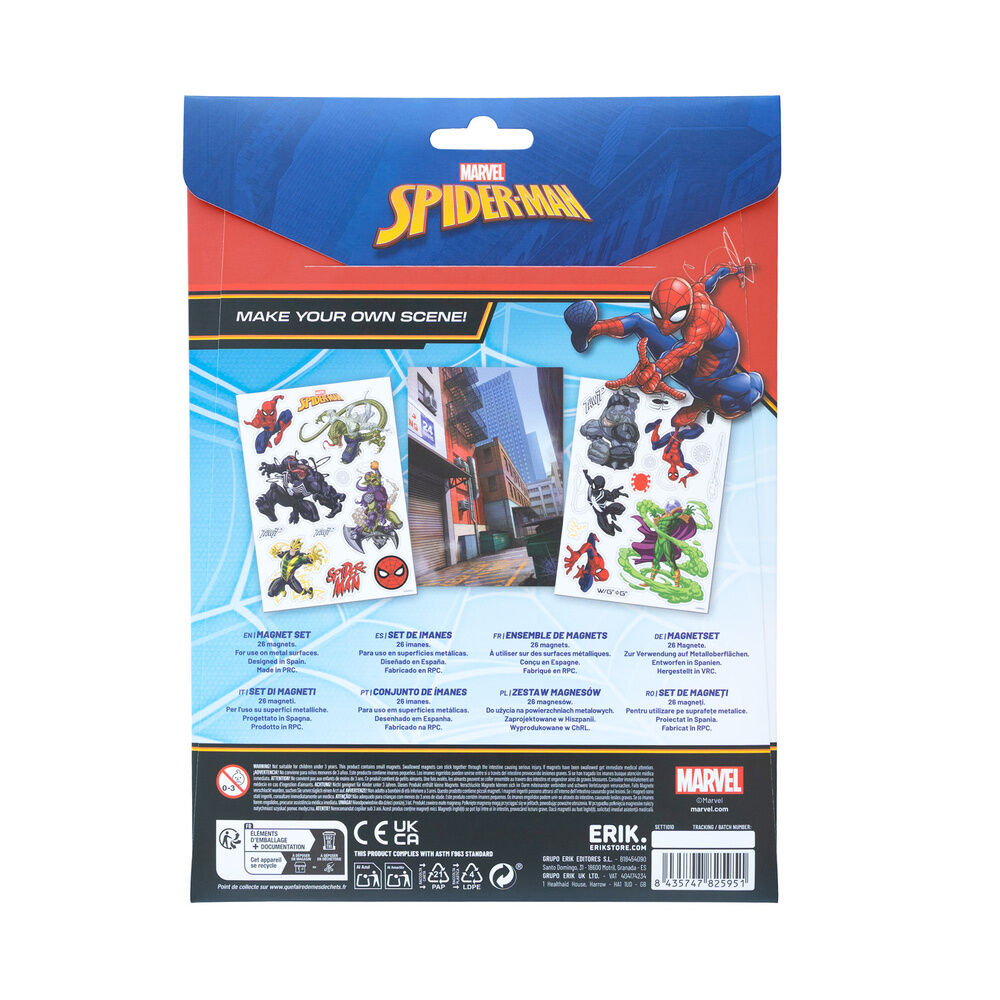 Set imanes troquelados Spiderman Marvel