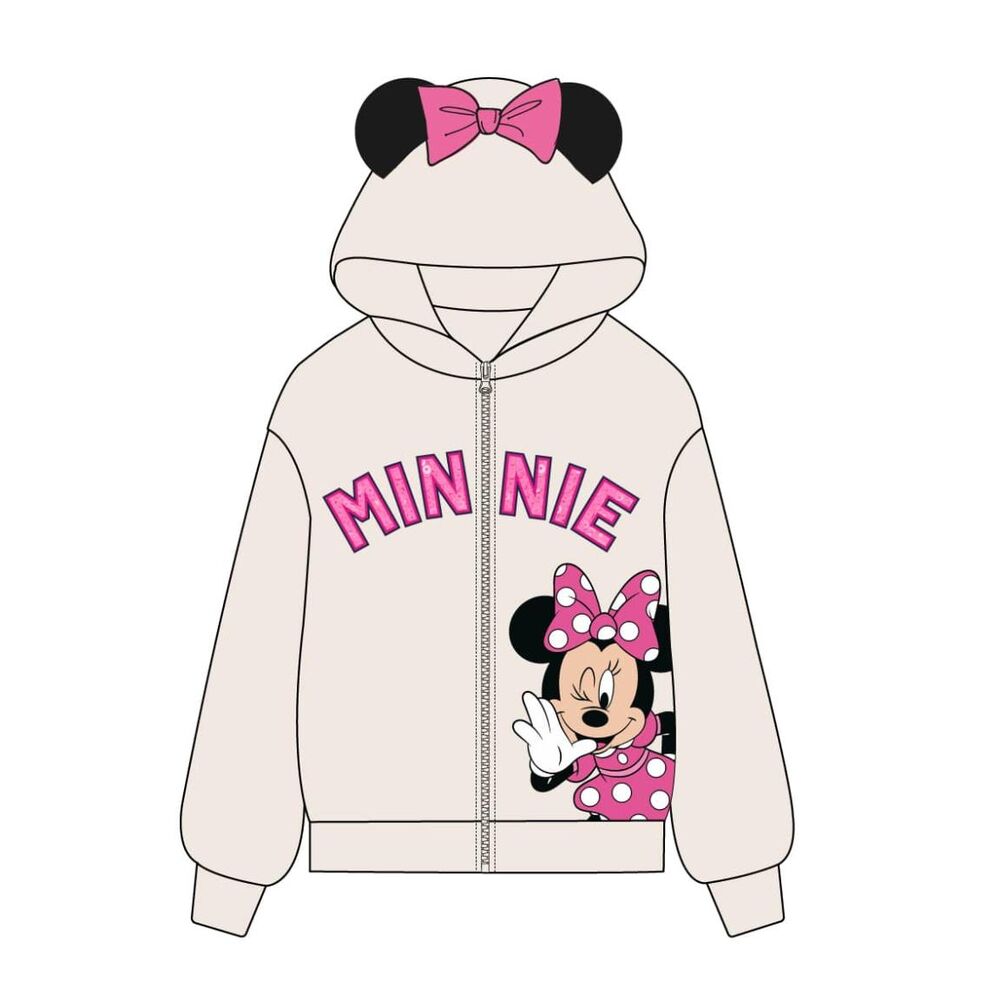 Sudadera capucha cremallera Minnie Disney