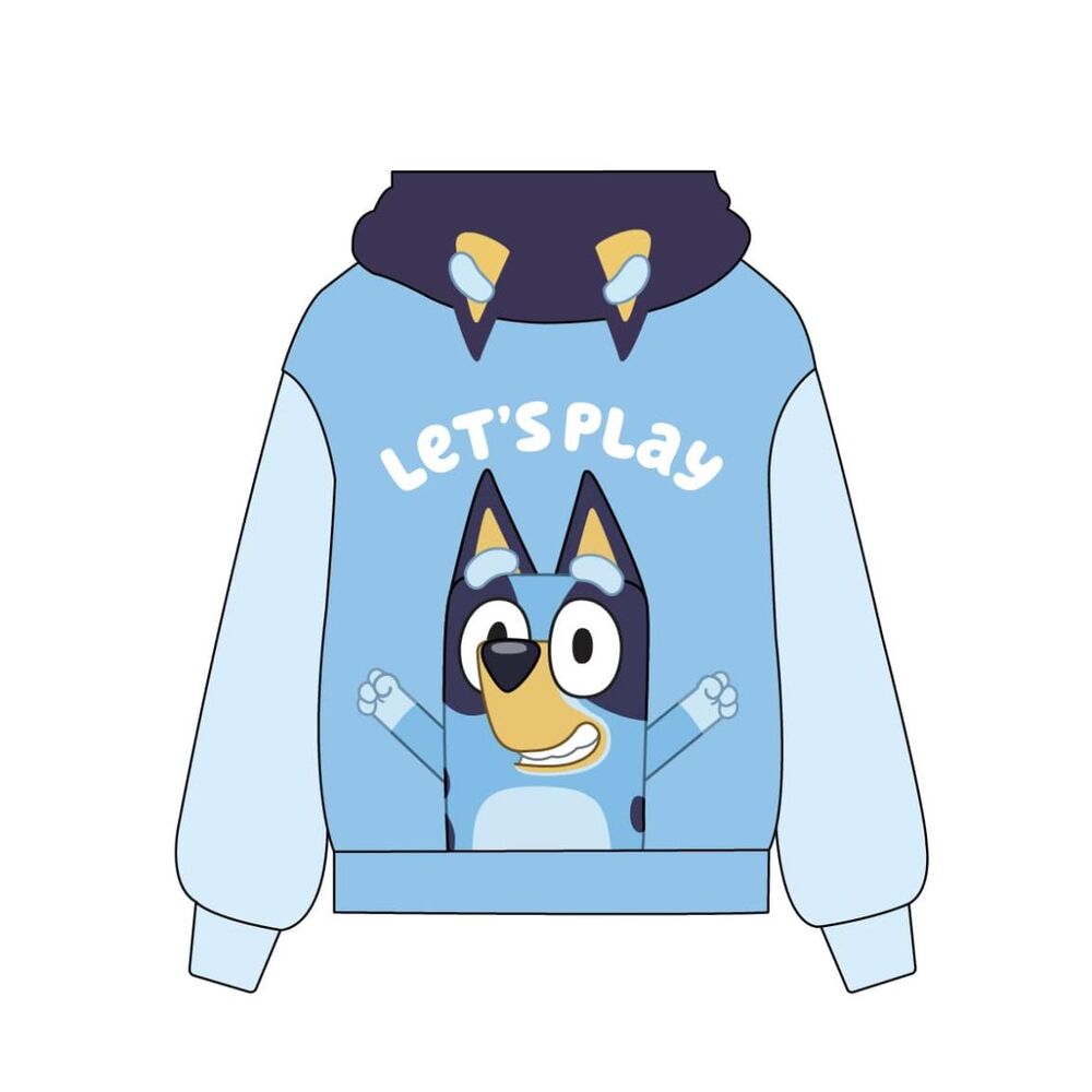 Sudadera capucha cremallera Bluey