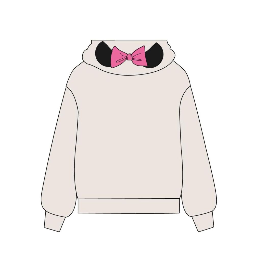 Sudadera capucha cremallera Minnie Disney