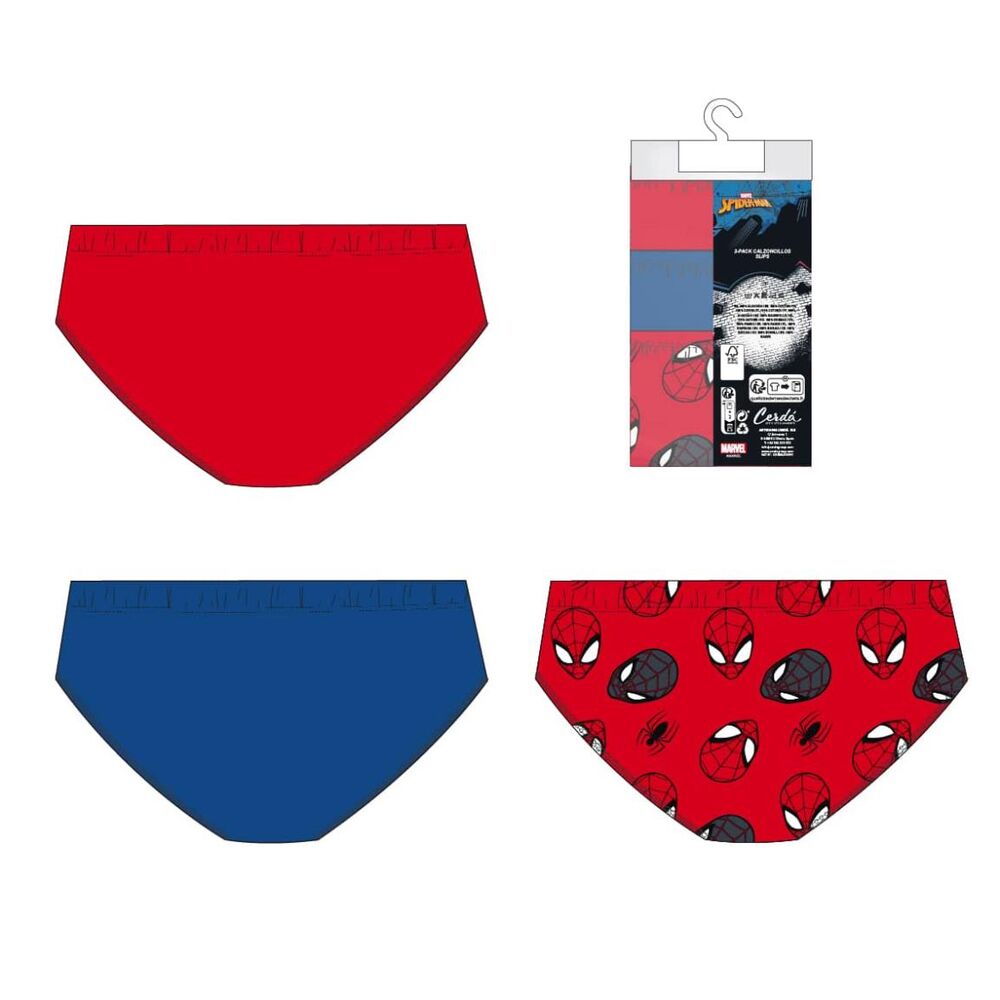 Set 3 calzoncillos Spiderman Marvel surtido