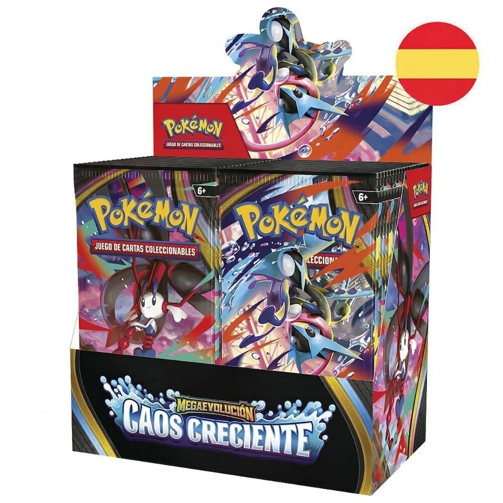 Sobre cartas Caos Creciente Megaevolucion Pokemon español surtido