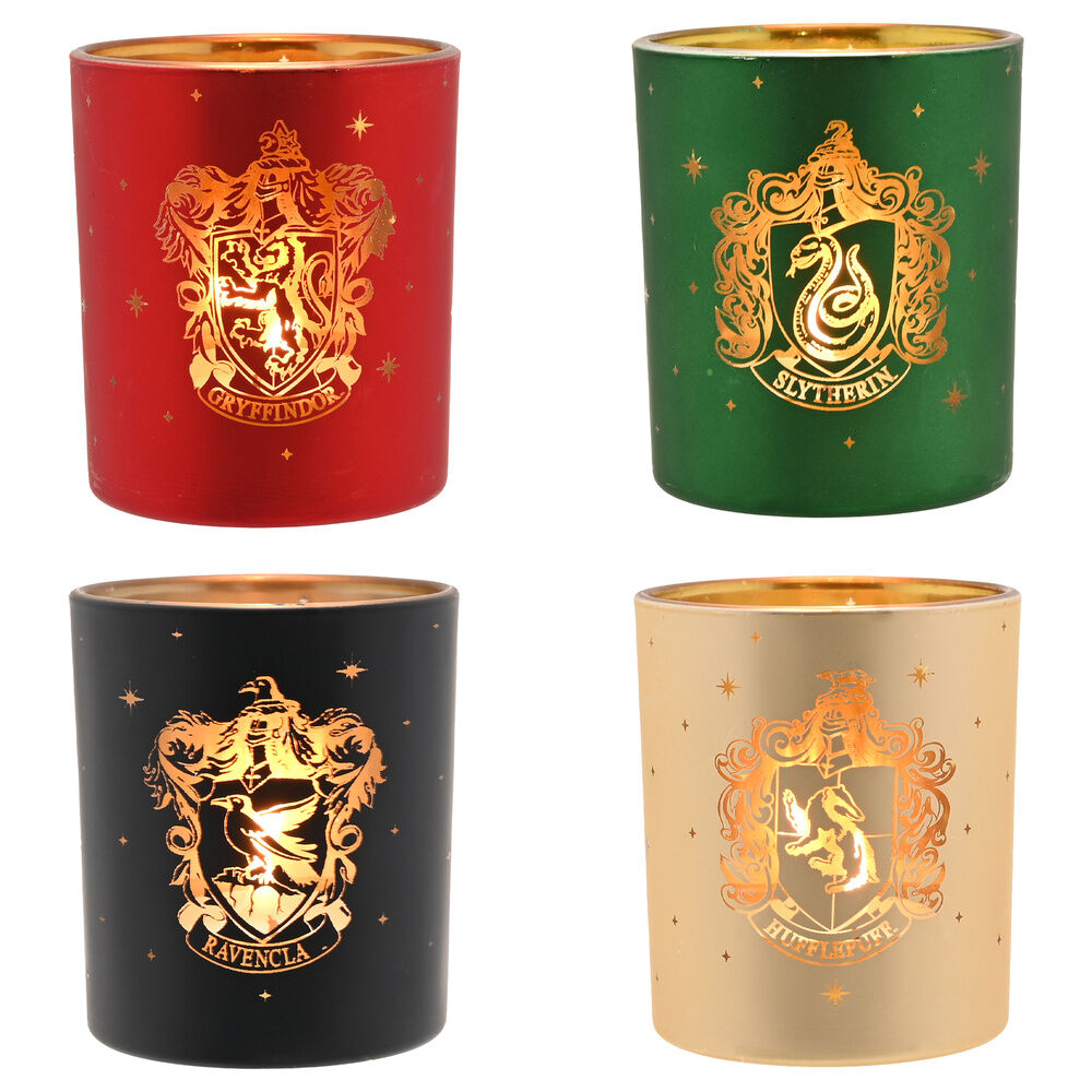 Set 4 portavelas Casas Hogwarts Harry Potter