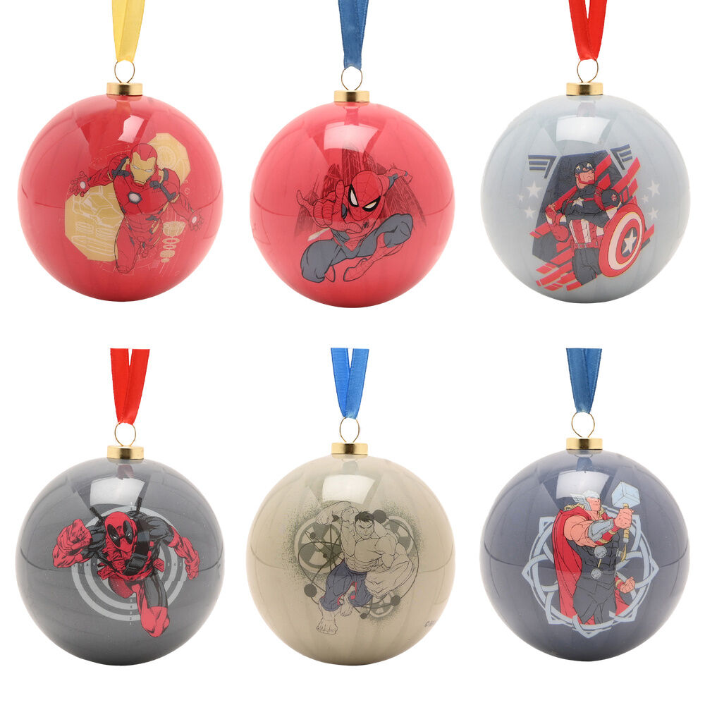 Set 6 bolas Navidad Vengadores Avengers Marvel
