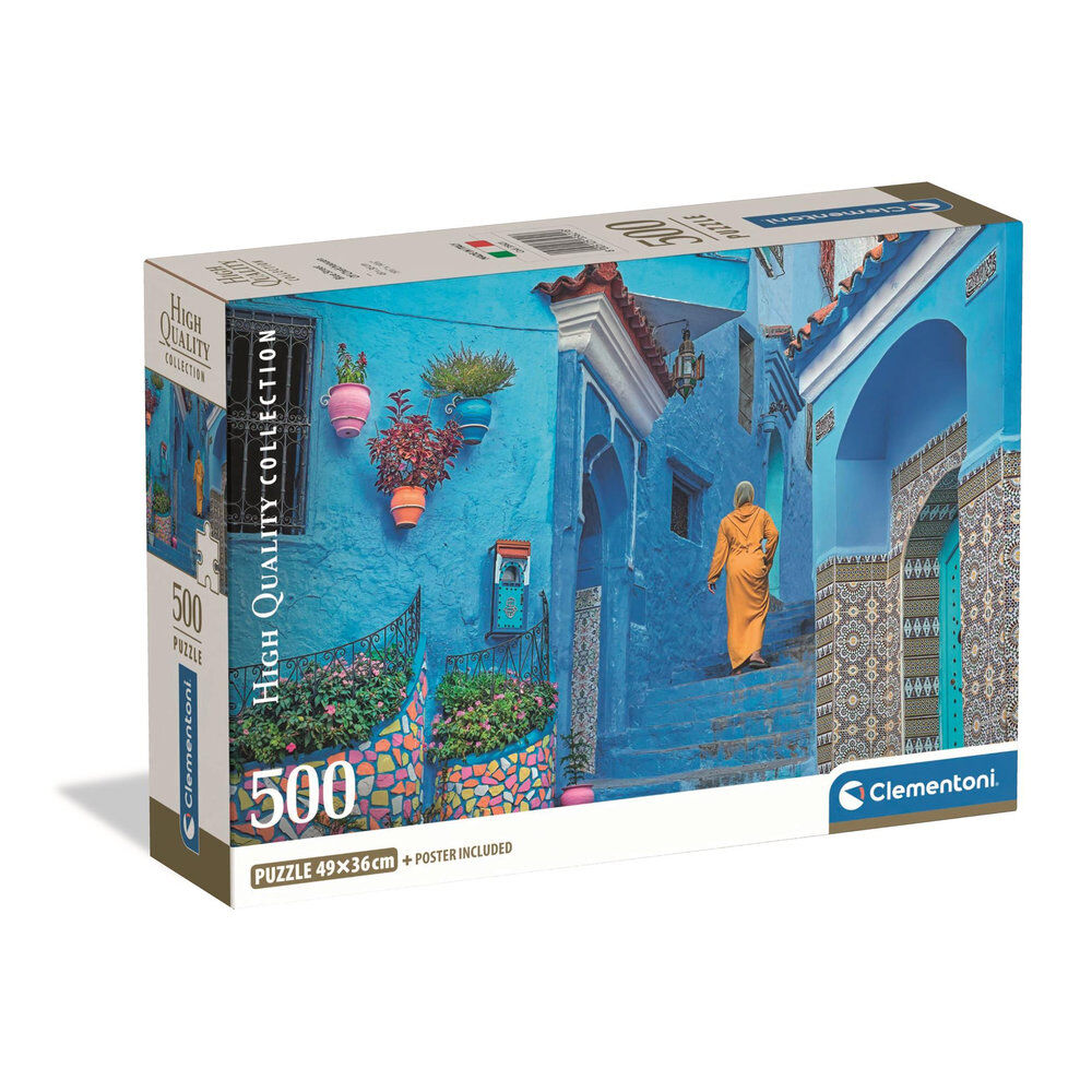 Puzzle Blue Street Of Chefchaouen 500pzs