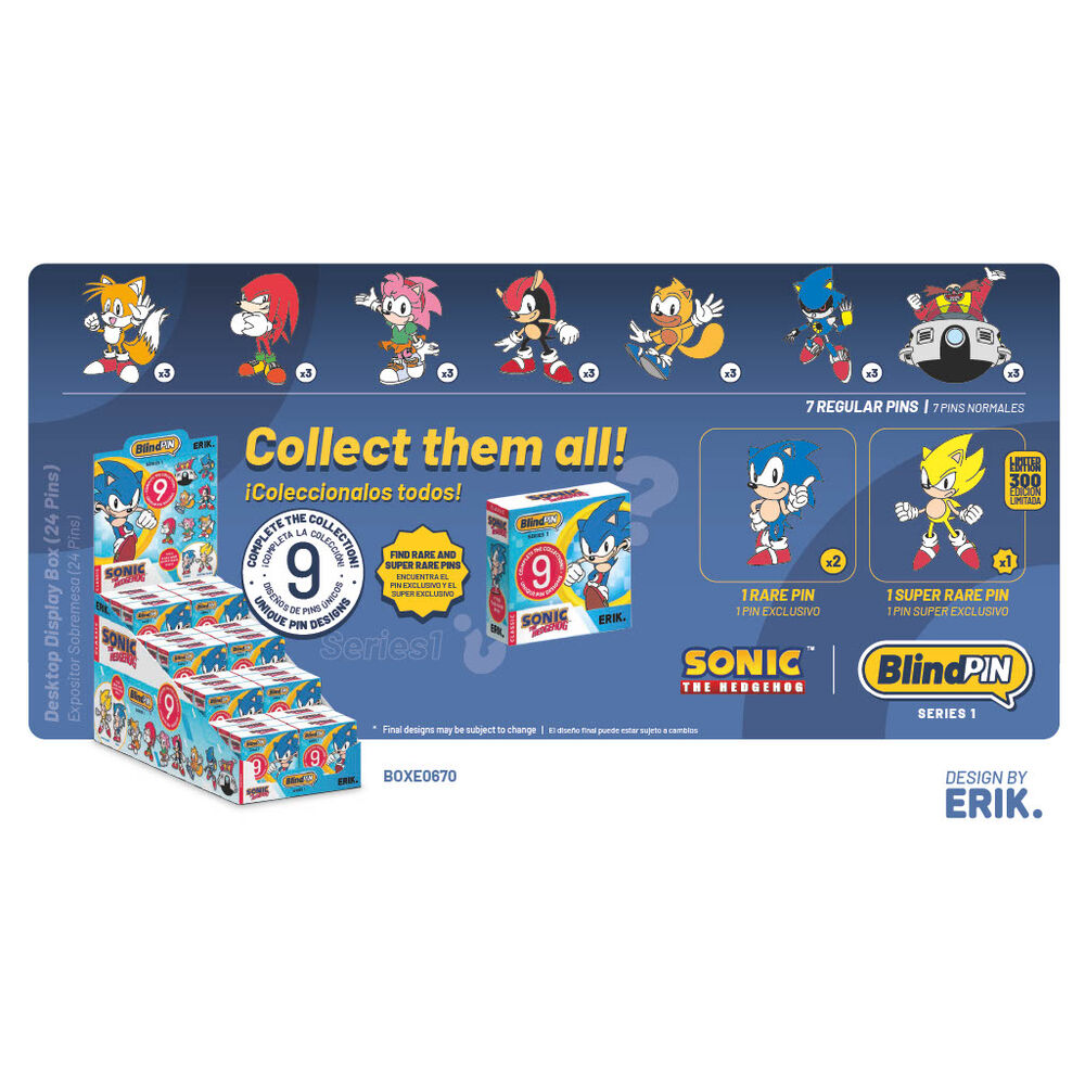 Pin misterioso coleccionable Sonic the Hedgehog BlindPIN