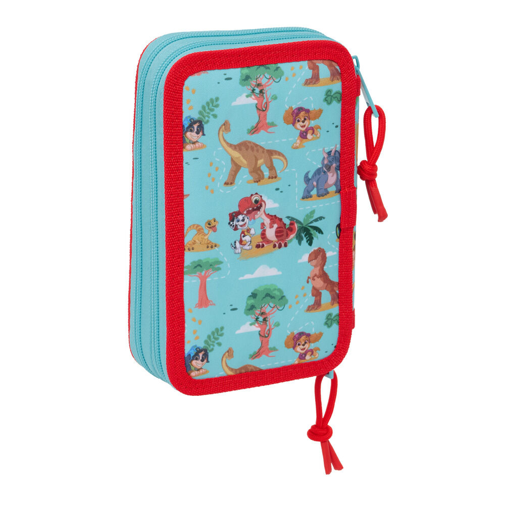 Plumier Dino Rescue Patrulla Canina Paw Patrol doble 29pzs