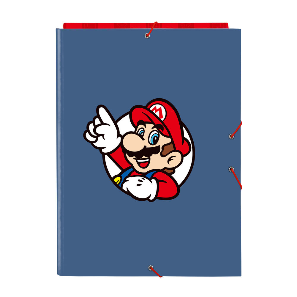 Carpeta A4 solapas Super Mario