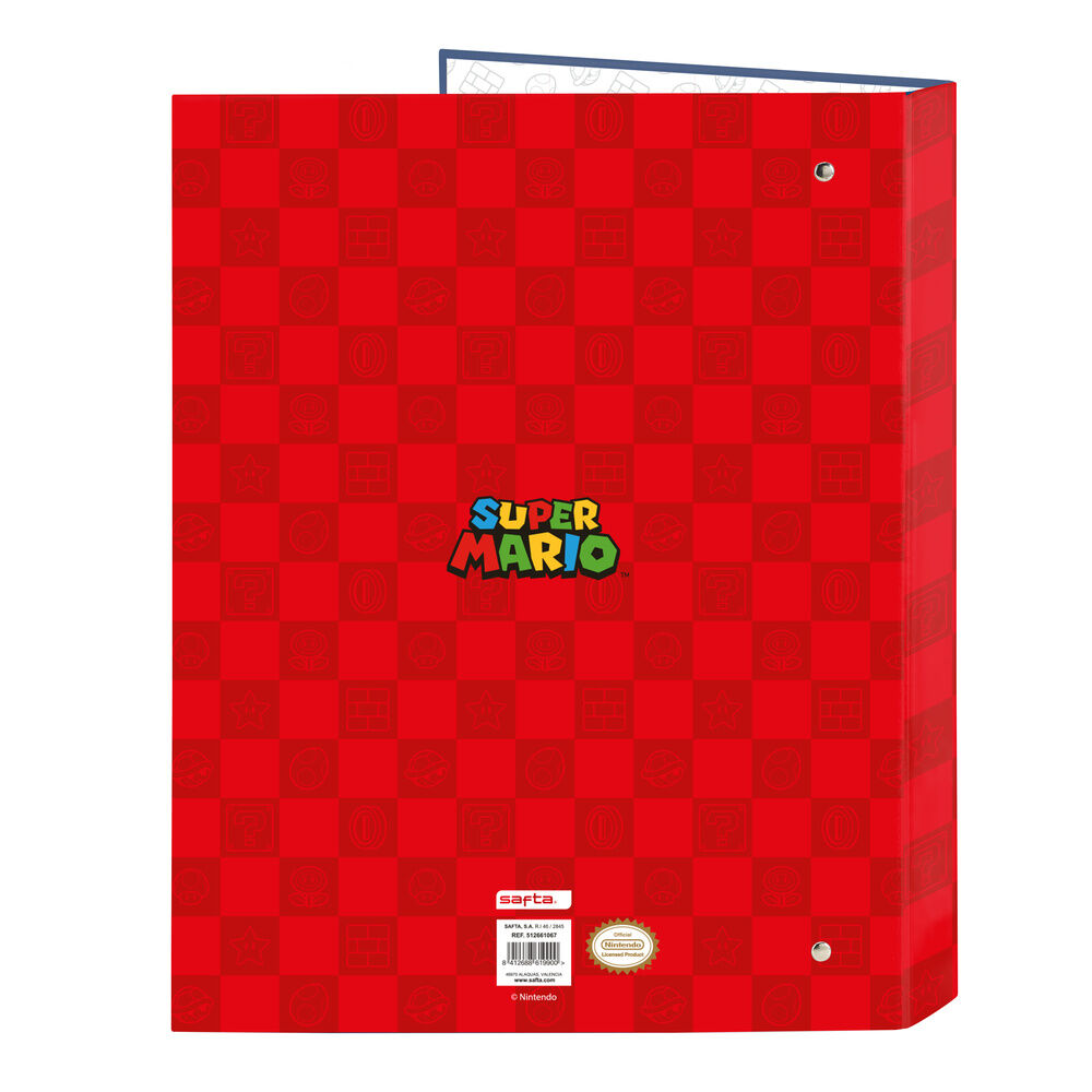 Carpeta A4 anillas Super Mario