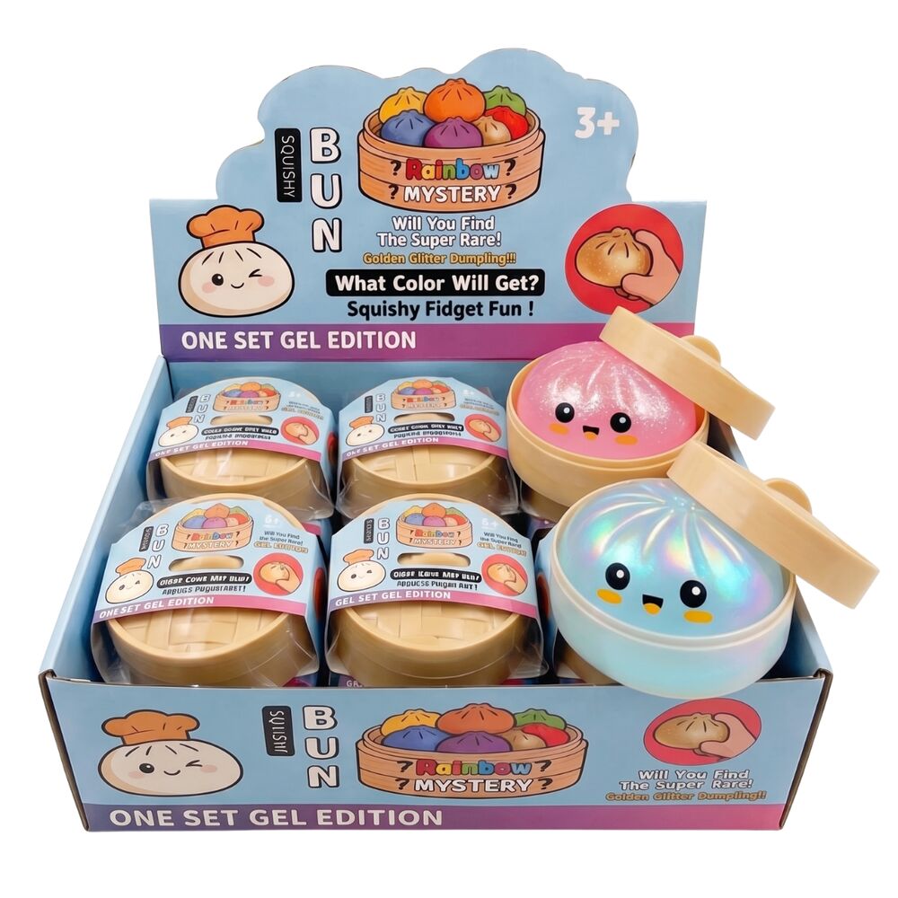 Juguete antiestres sorpresa Squishy Gel Dumpling 10cm surtido