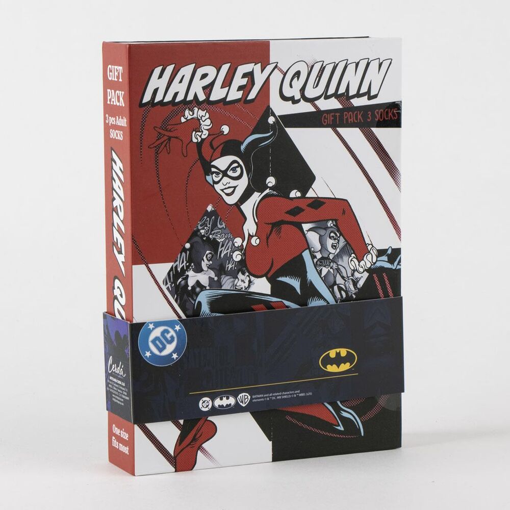 Set 3 calcetines Harley Quinn DC Comics adulto
