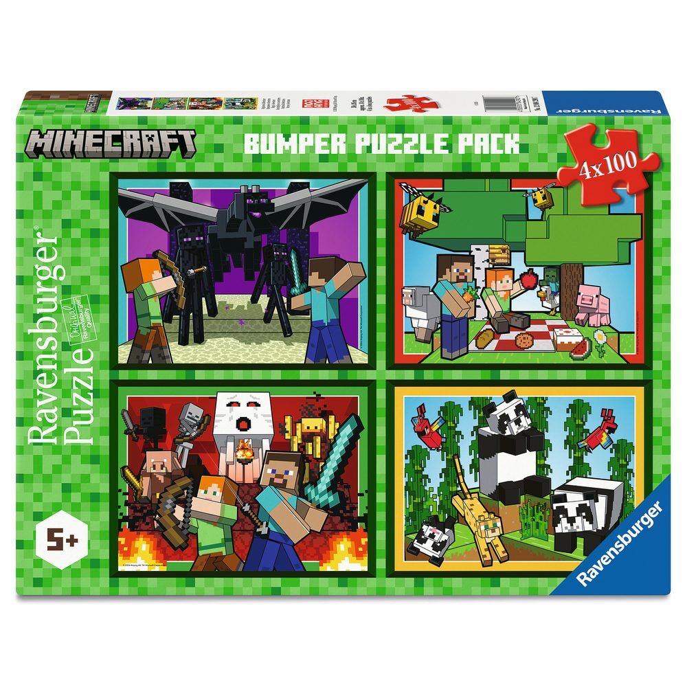Puzzle Minecraft 4x100pzs