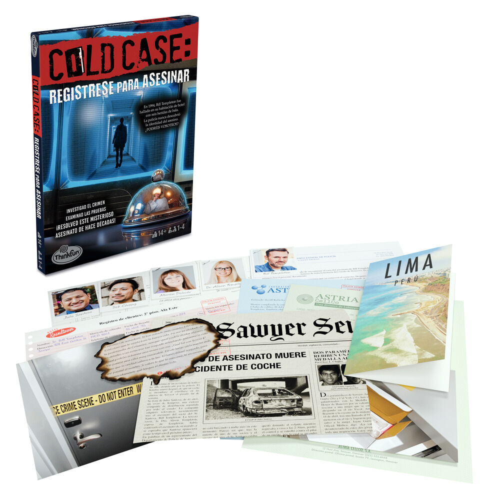 Juego de mesa caso sin resolver Registrese para asesinar