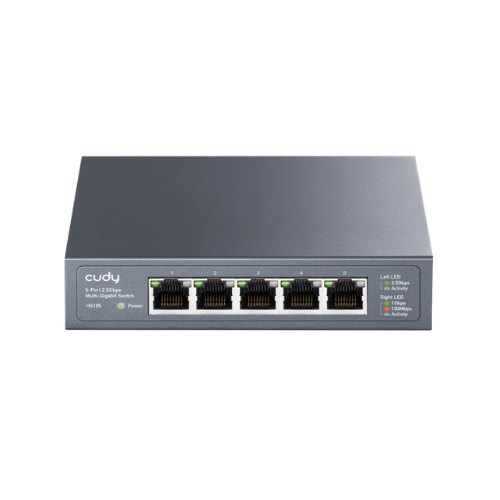 HUB SWITCH 5 PTOS CUDY HS105 2.5G METAL
