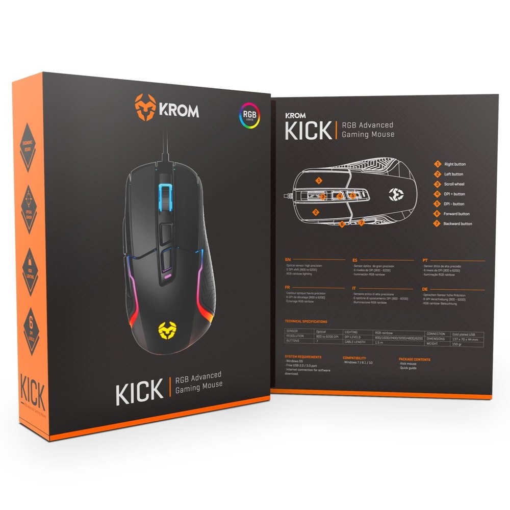 RATÓN OPTICO KROM KICK