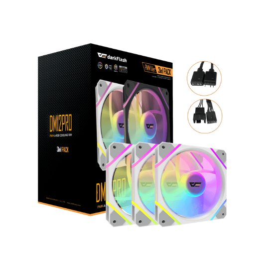 VENTILADOR DARKFLASH DM12 PRO 3EN1 BLANCO