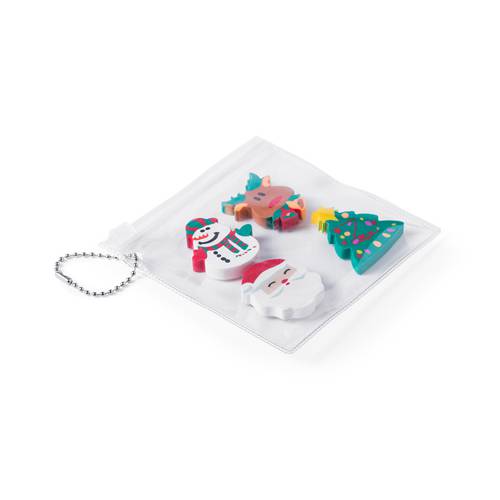 Set 4 gomas de borrar navidad