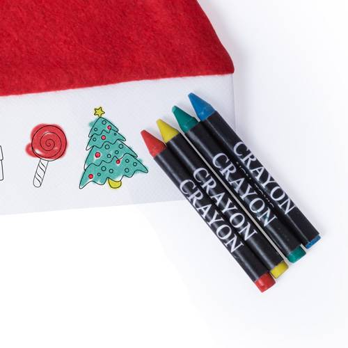Gorro papa noel niño para colorear