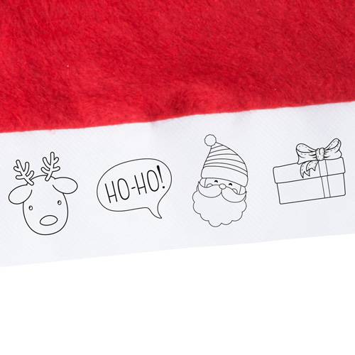 Gorro papa noel niño para colorear - Imagen 3