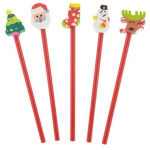 Set 5 lapices de navidad