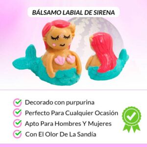 Bálsamo labial sirena purpurina