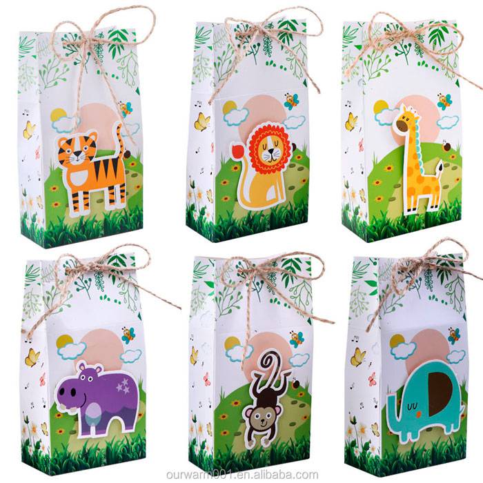 Set 12 cajas animales selva