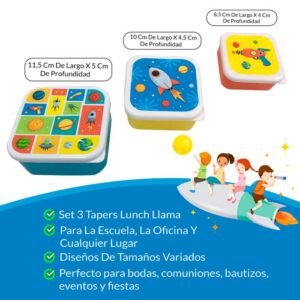 Set 3 tapers lunch galaxia
