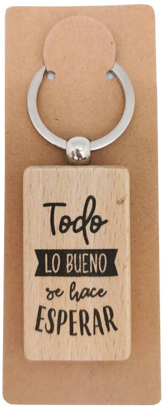 Llavero madera «todo lo bueno»