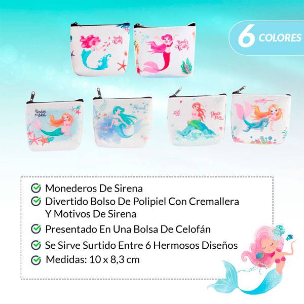Monederos sirenita "mermaid" - Imagen 5