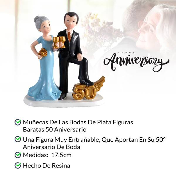 Figura pastel 50 aniversario copas