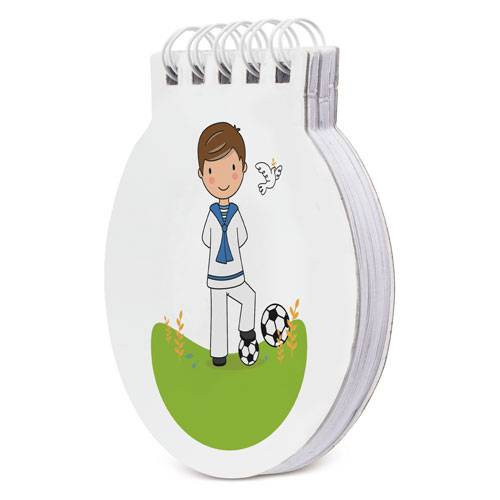 Libreta anillas comunión niño