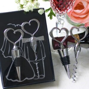 Set vino unión de corazones