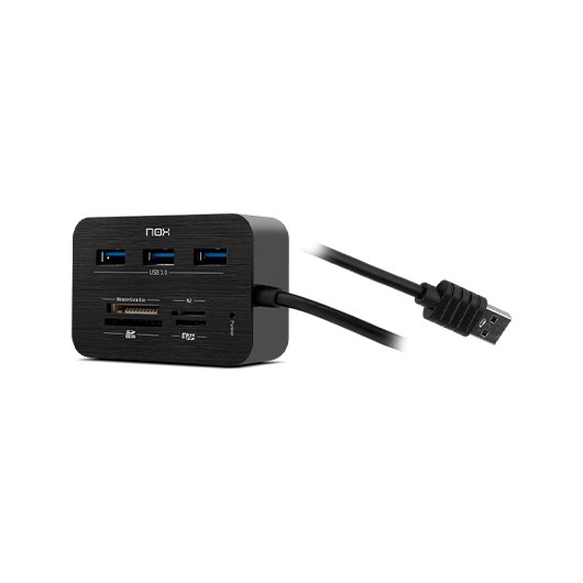 LECTOR DE TARJETAS + HUB USB 3.0 NOX READER ONE