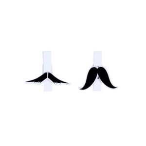 Pack con 6 pinzas madera mostachos