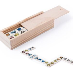Dominó animalitos en estuche de madera