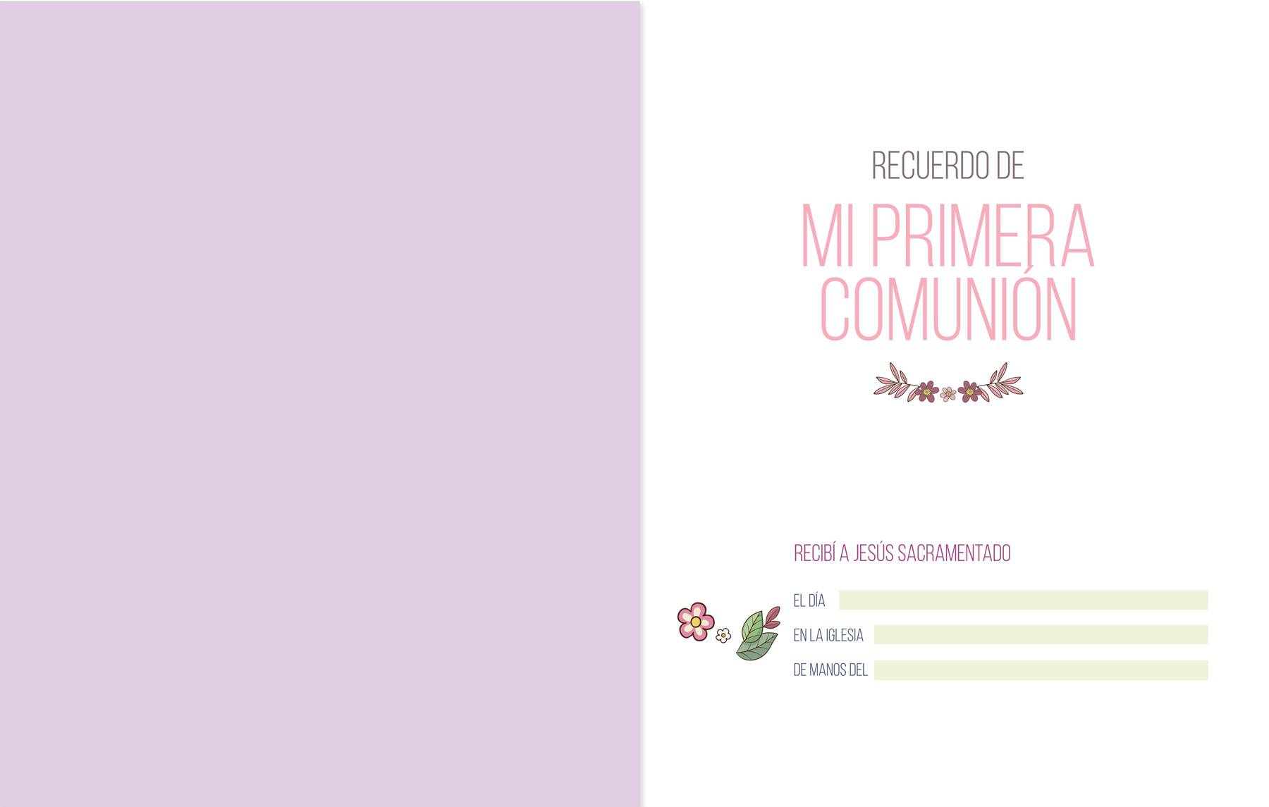 Mi primera comunion libro fotos y recuerdos niña