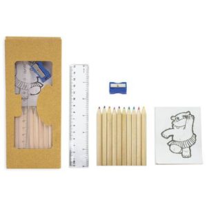 Set lápices + libro pintura + accesorios