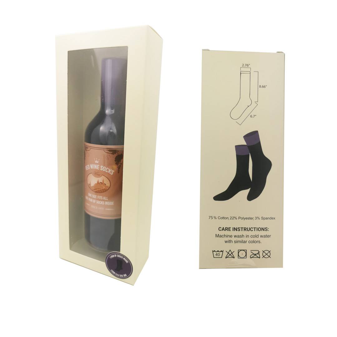 Calcetines botella de vino en estuche