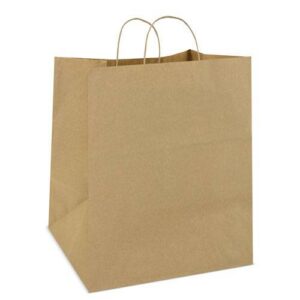 Caja de 150 bolsas de papel kraft para tiendas 46 x 16 x 49 cm