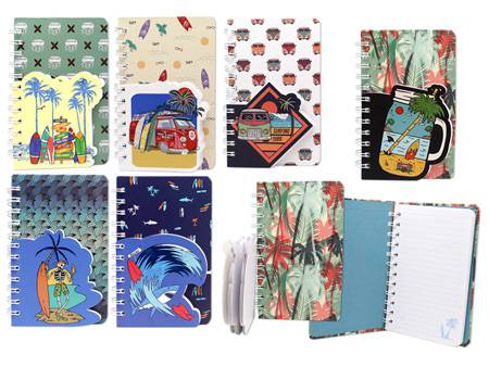 Oferta! lote de 500 libreta doble surfera con anillas